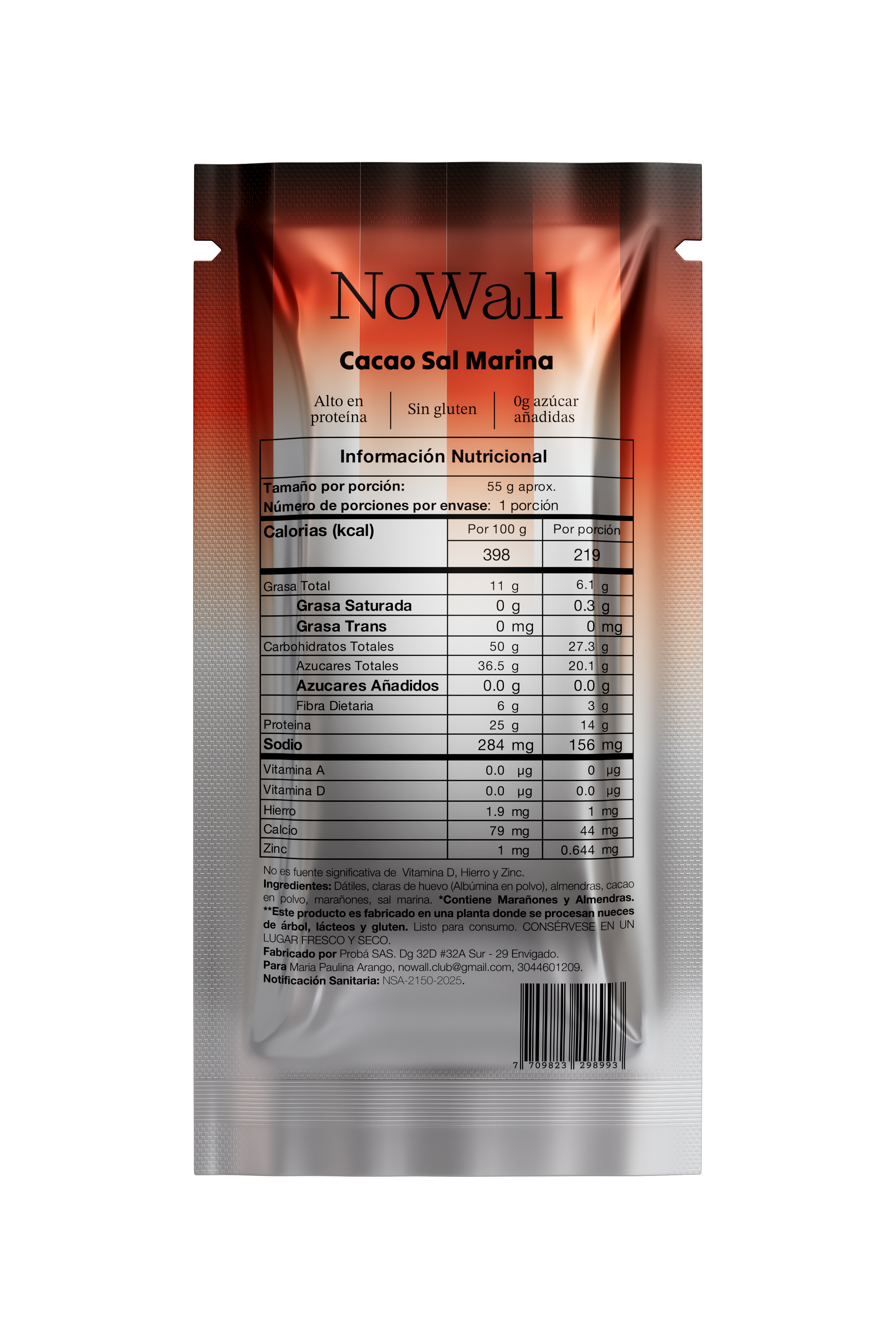 Barra de Cacao y Sal Marina